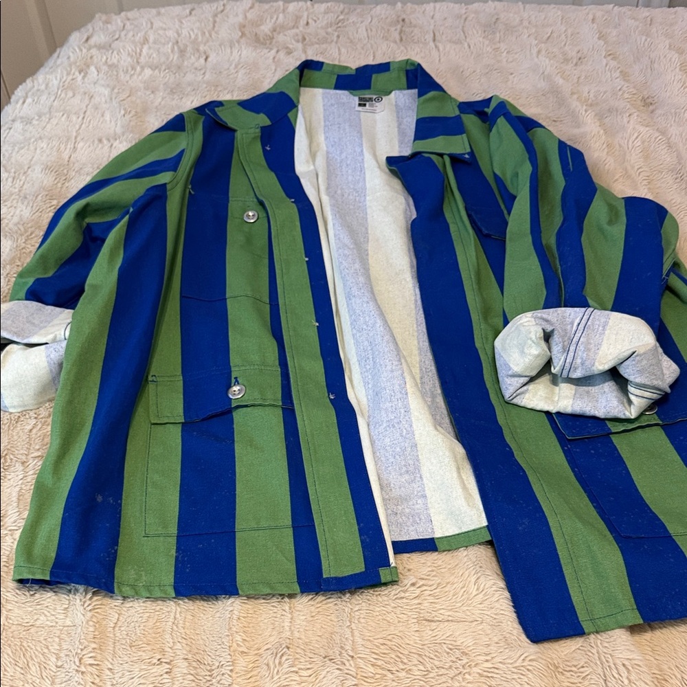 Target Vibrant Blue and Green Jean Jacket